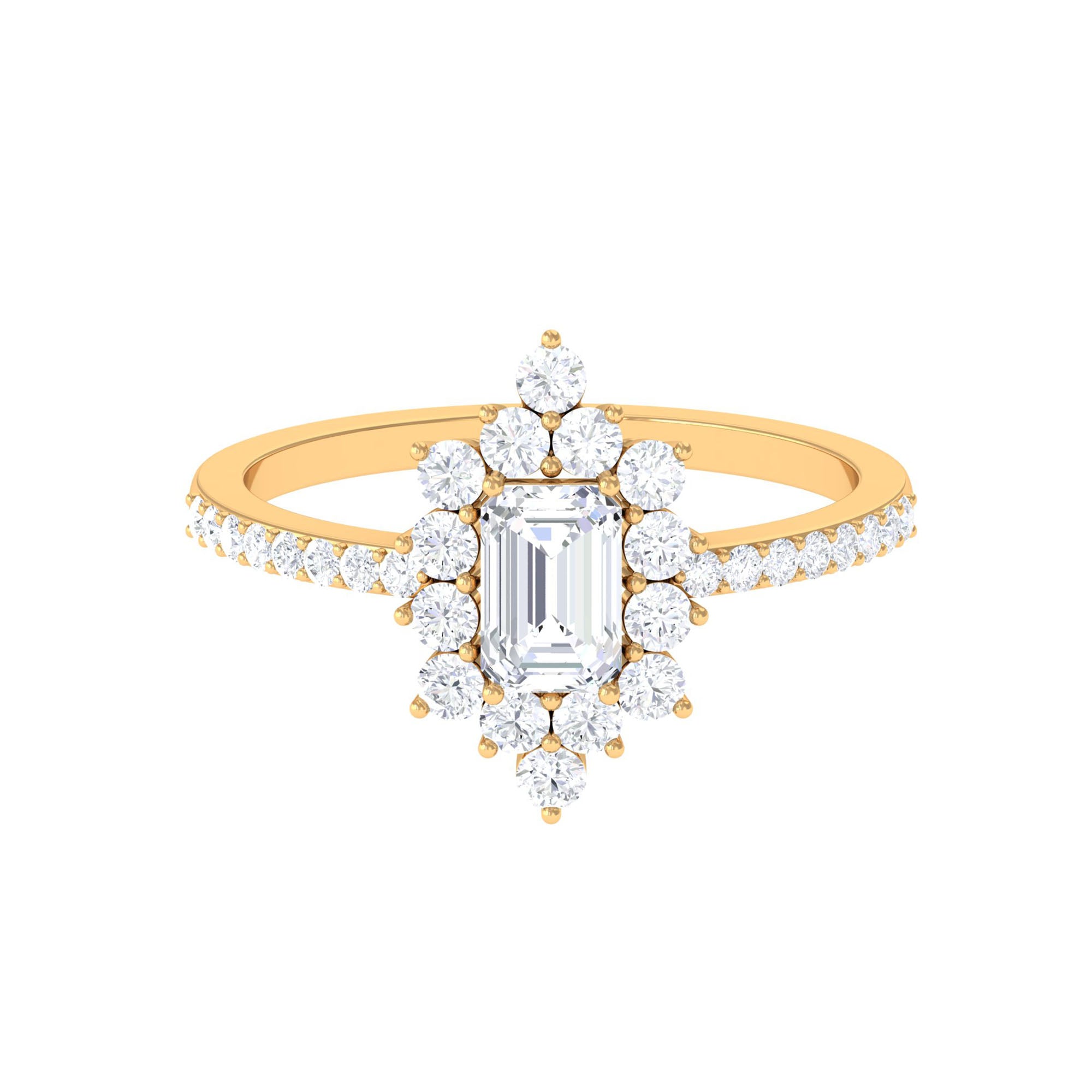 1.75 CT Octagon Cut Zircon Vintage Engagement Ring in Gold