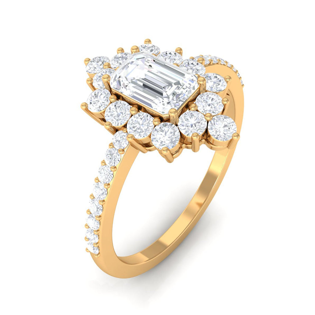1.75 CT Octagon Cut Zircon Vintage Engagement Ring in Gold