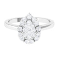 Cubic Zirconia Engagement Ring in Illusion Setting