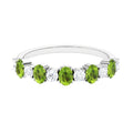 1.50 CT Alternate Peridot and Diamond Half Eternity Ring