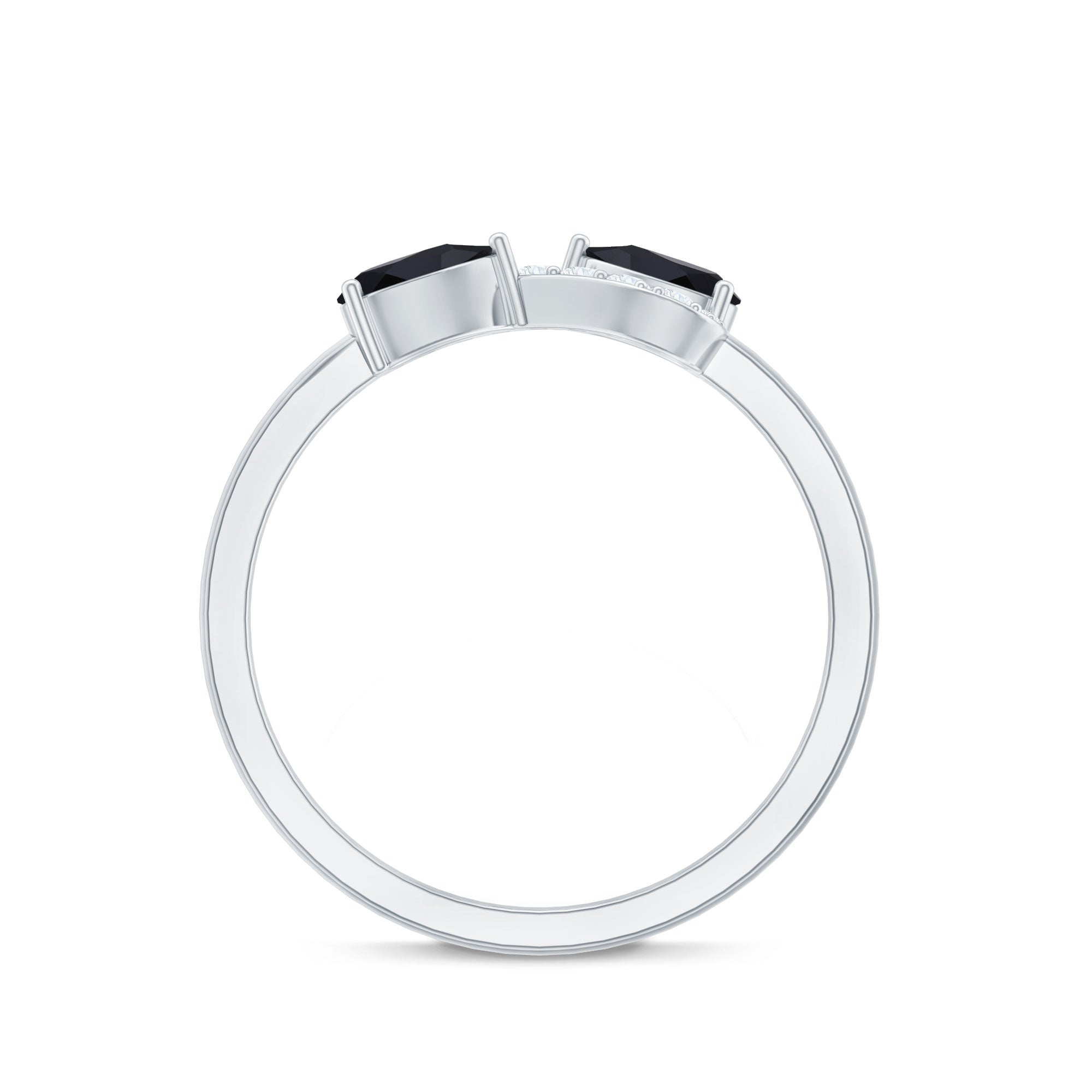Black Onyx and Diamond Infinity Promise Ring