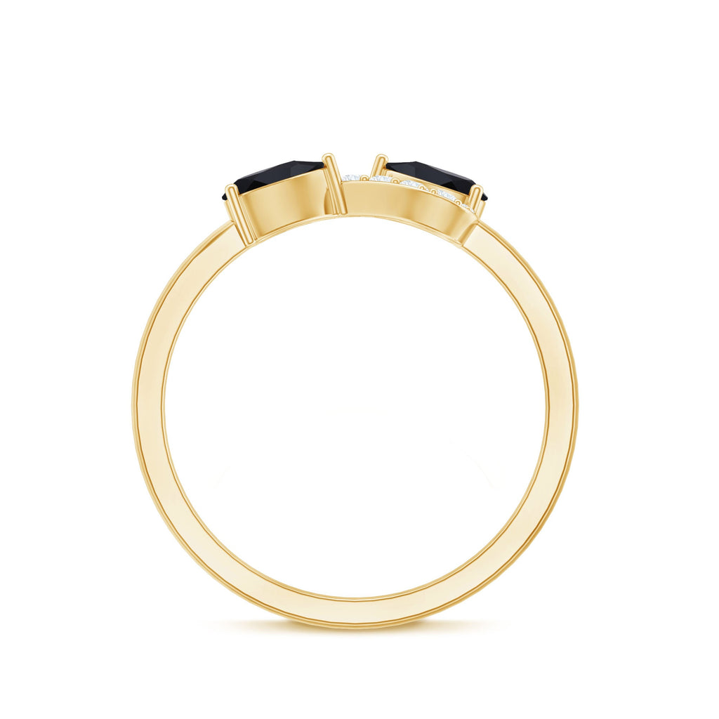 Black Onyx and Diamond Infinity Promise Ring