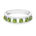 Peridot Anniversary Ring with Diamond