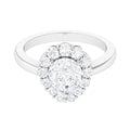 Zircon Teardrop Vintage Inspired Engagement Ring