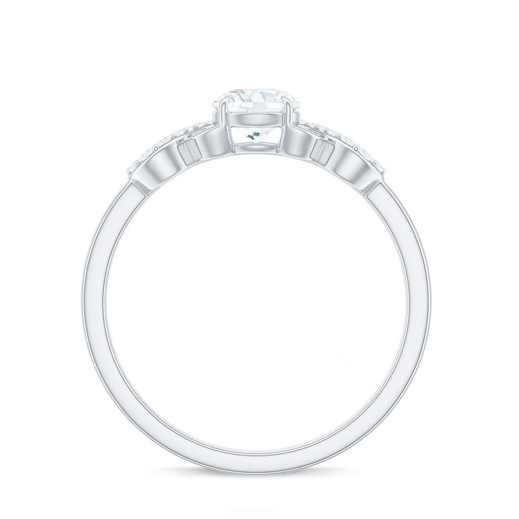 Certified Round Moissanite Infinity Promise Ring for Her