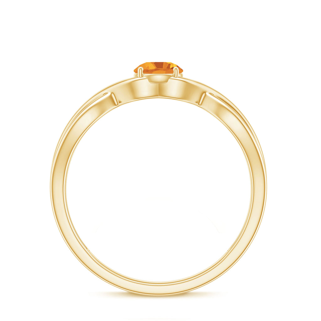 Certified Real Citrine Infinity Promise Ring with