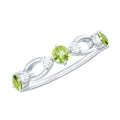 Minimal Peridot Promise Ring with Diamond