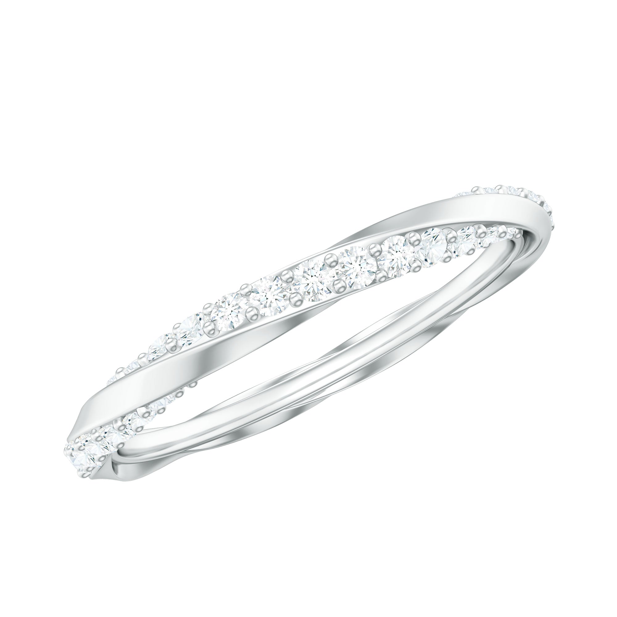Certified Real Diamond Twisted Eternity Ring