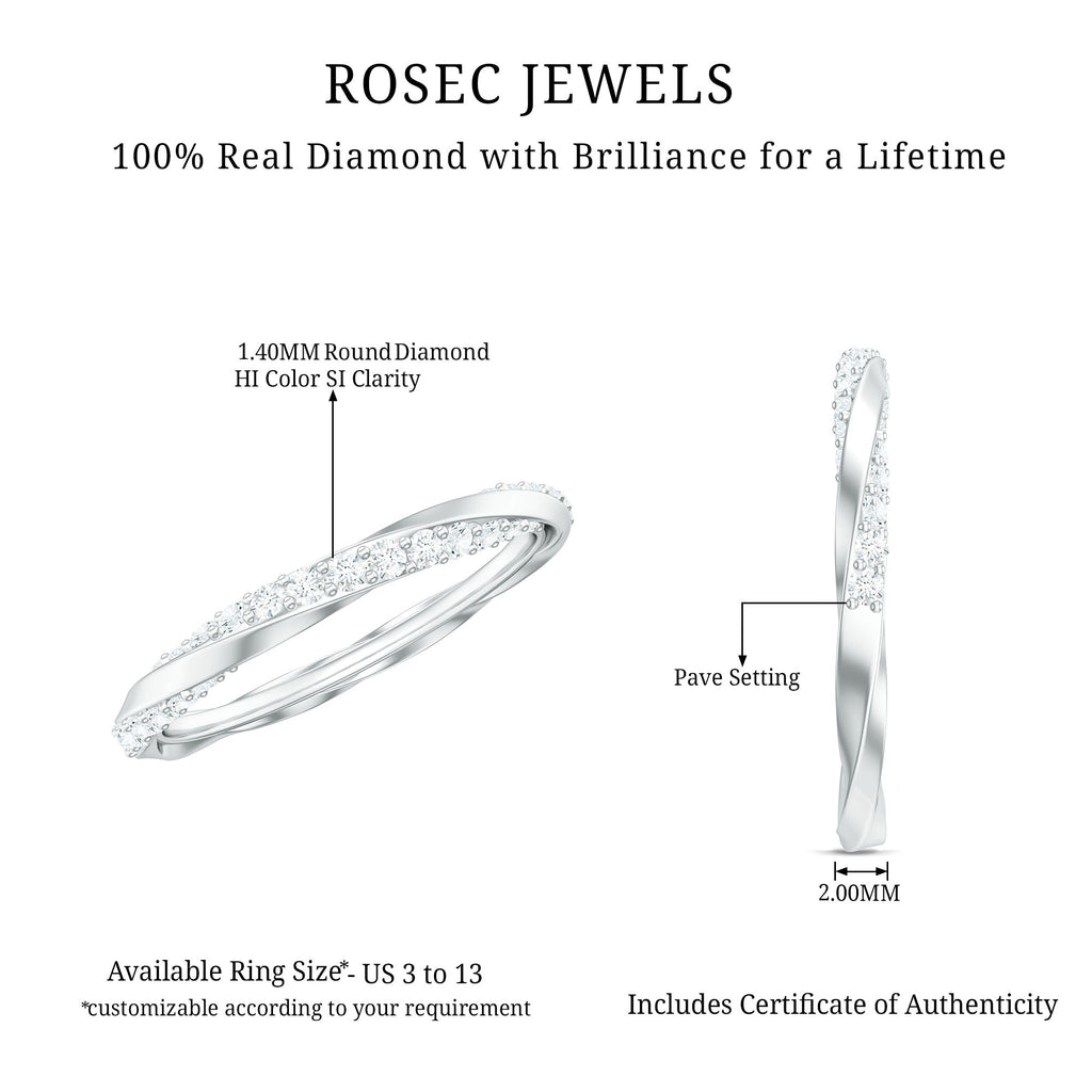 Certified Real Diamond Twisted Eternity Ring