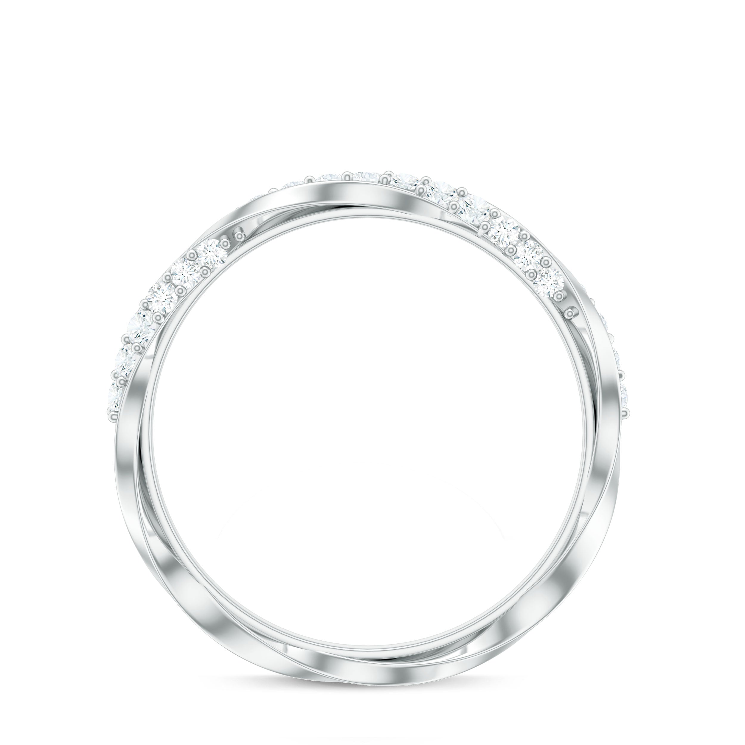Certified Real Diamond Twisted Eternity Ring