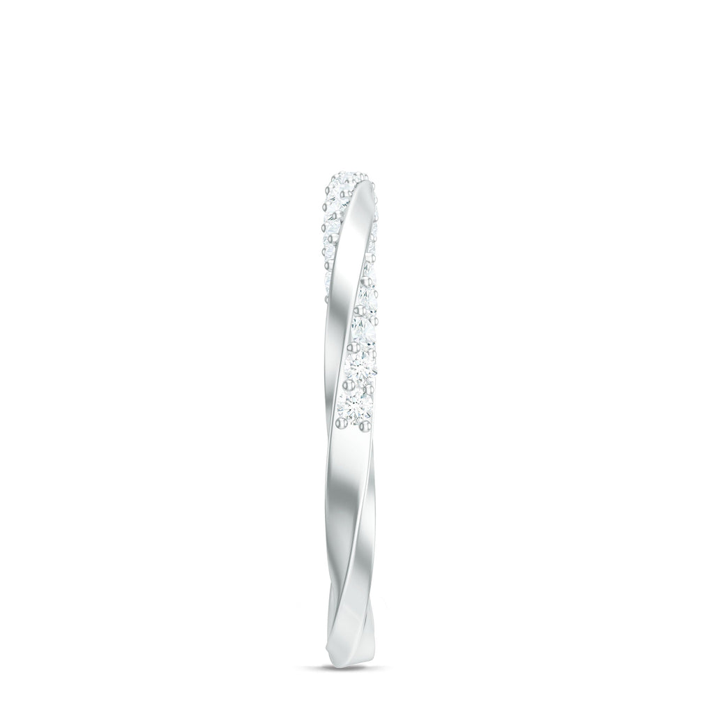 Certified Real Diamond Twisted Eternity Ring