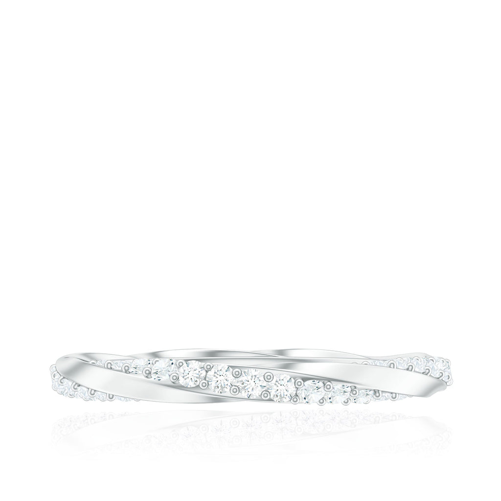 Certified Real Diamond Twisted Eternity Ring