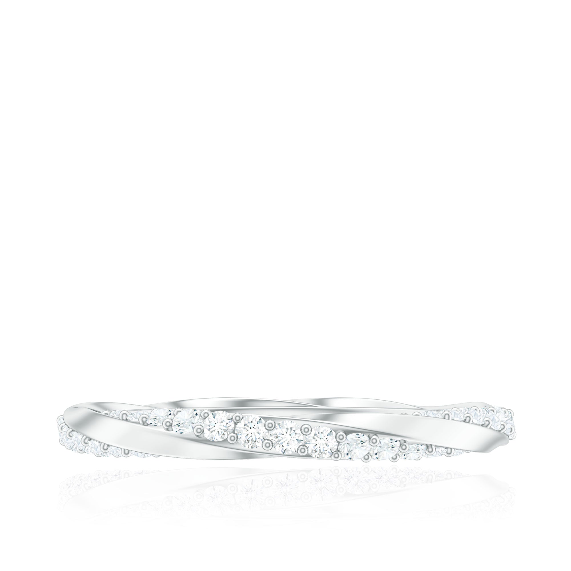 Certified Real Diamond Twisted Eternity Ring