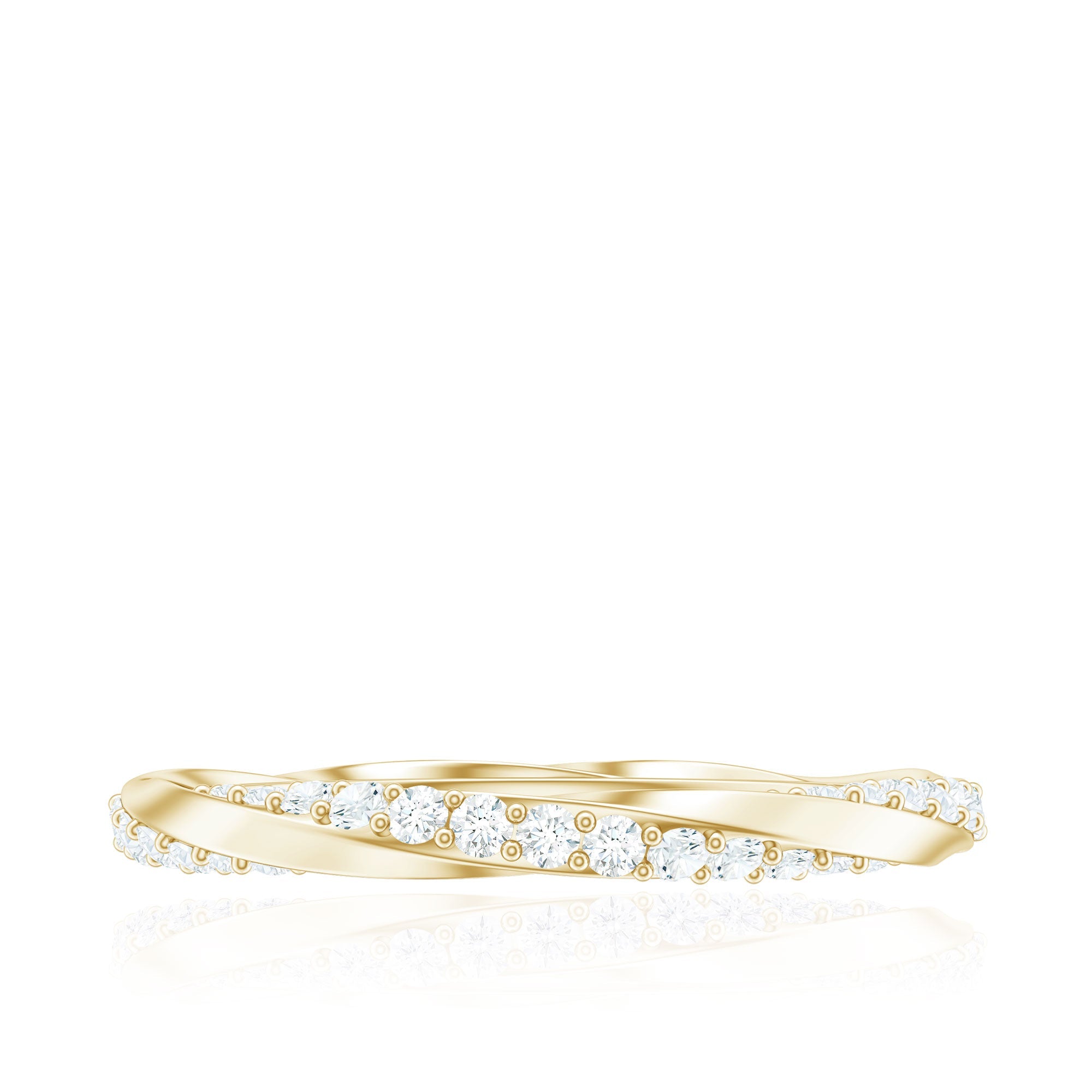 Certified Real Diamond Twisted Eternity Ring