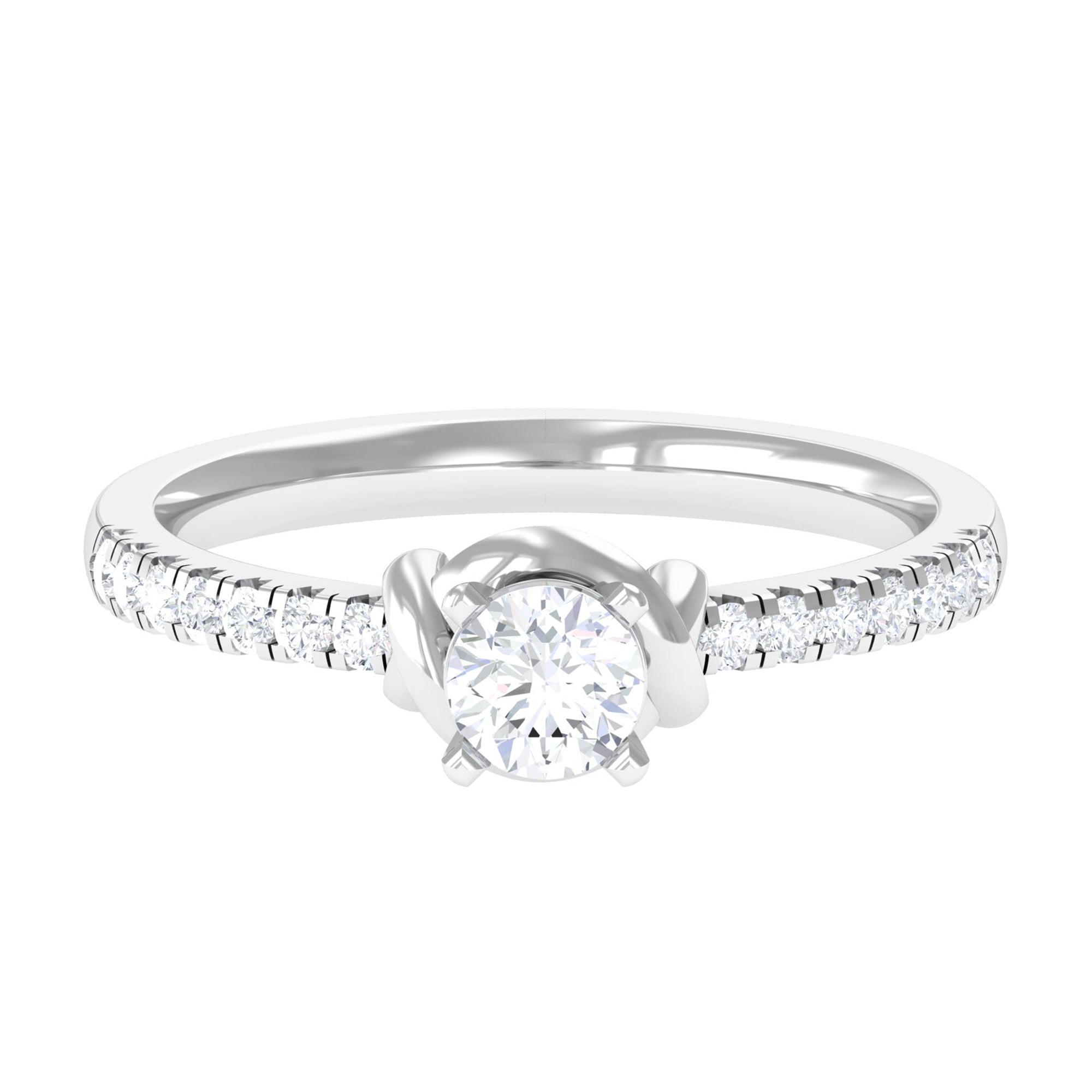 Genuine Diamond Promise Ring for Proposal