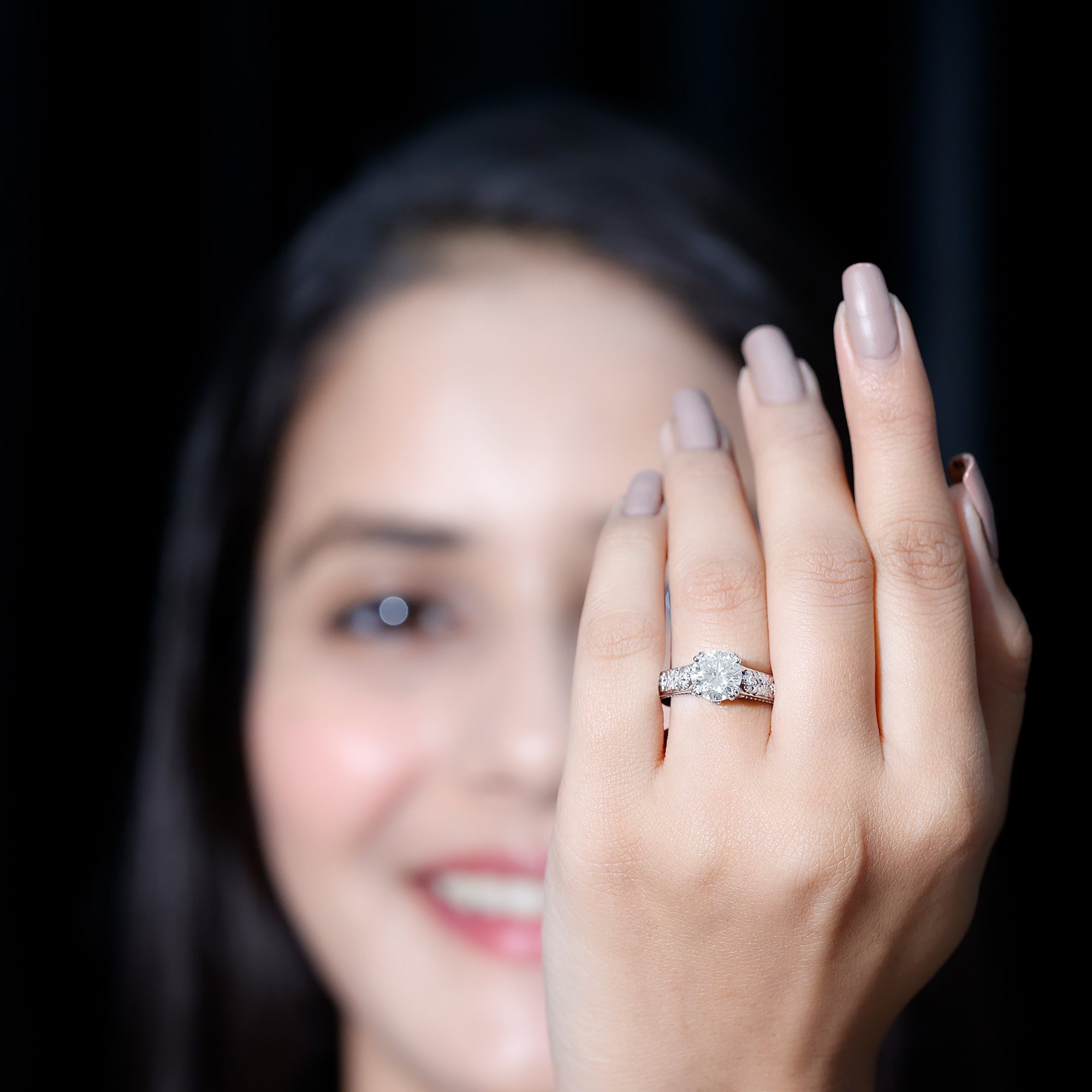 2 Carat Moissanite Double Prong Vintage Engagement Ring
