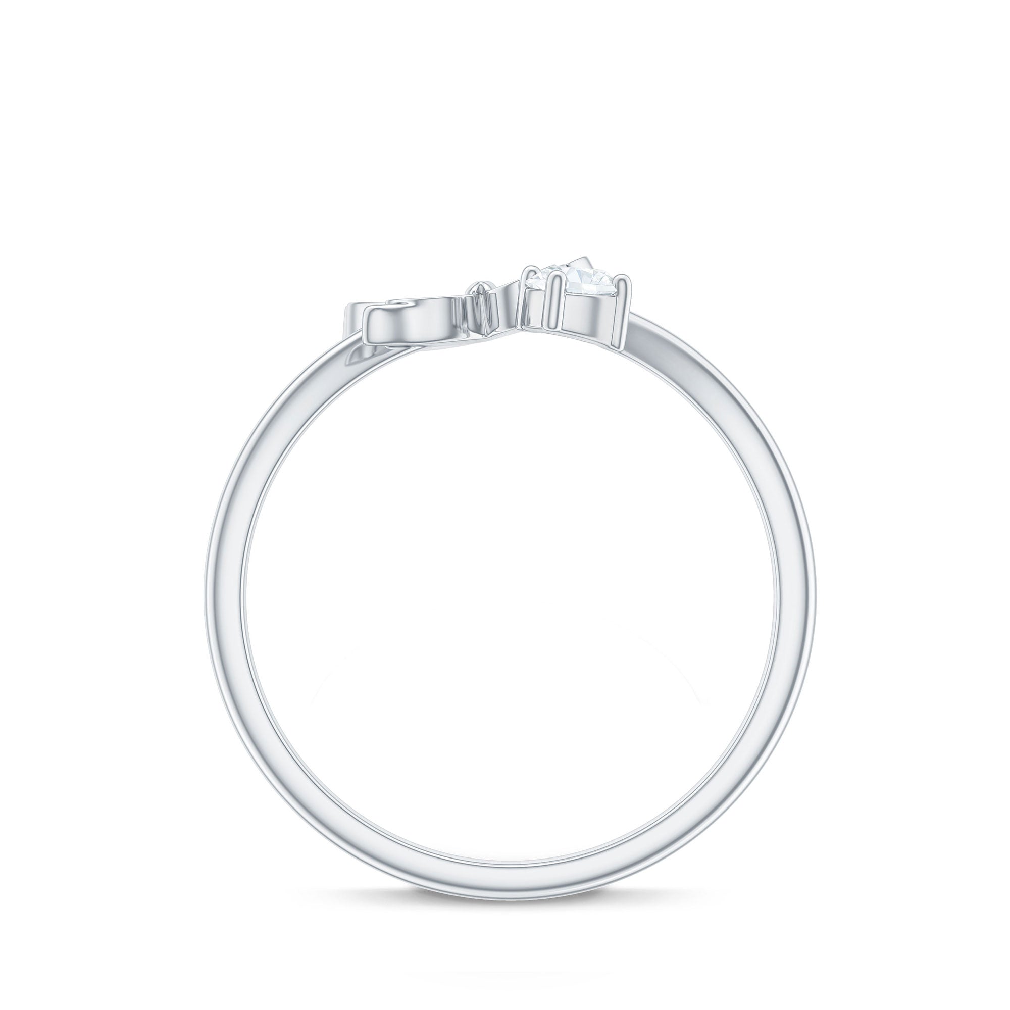 Natural Diamond Butterfly Ring with Certificate