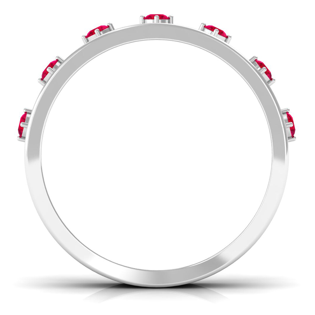 Real Ruby Classic Half Eternity Band
