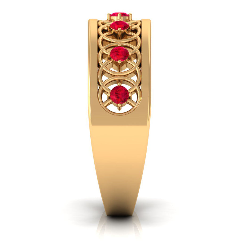 Real Ruby Classic Half Eternity Band