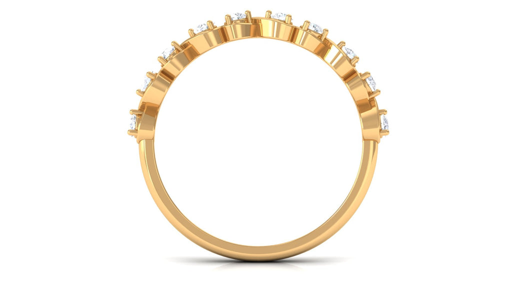 Natural Diamond Half Eternity Infinity Ring for Valentines