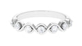 Certified Natural Diamond Half Eternity Ring with Infinity Knot
