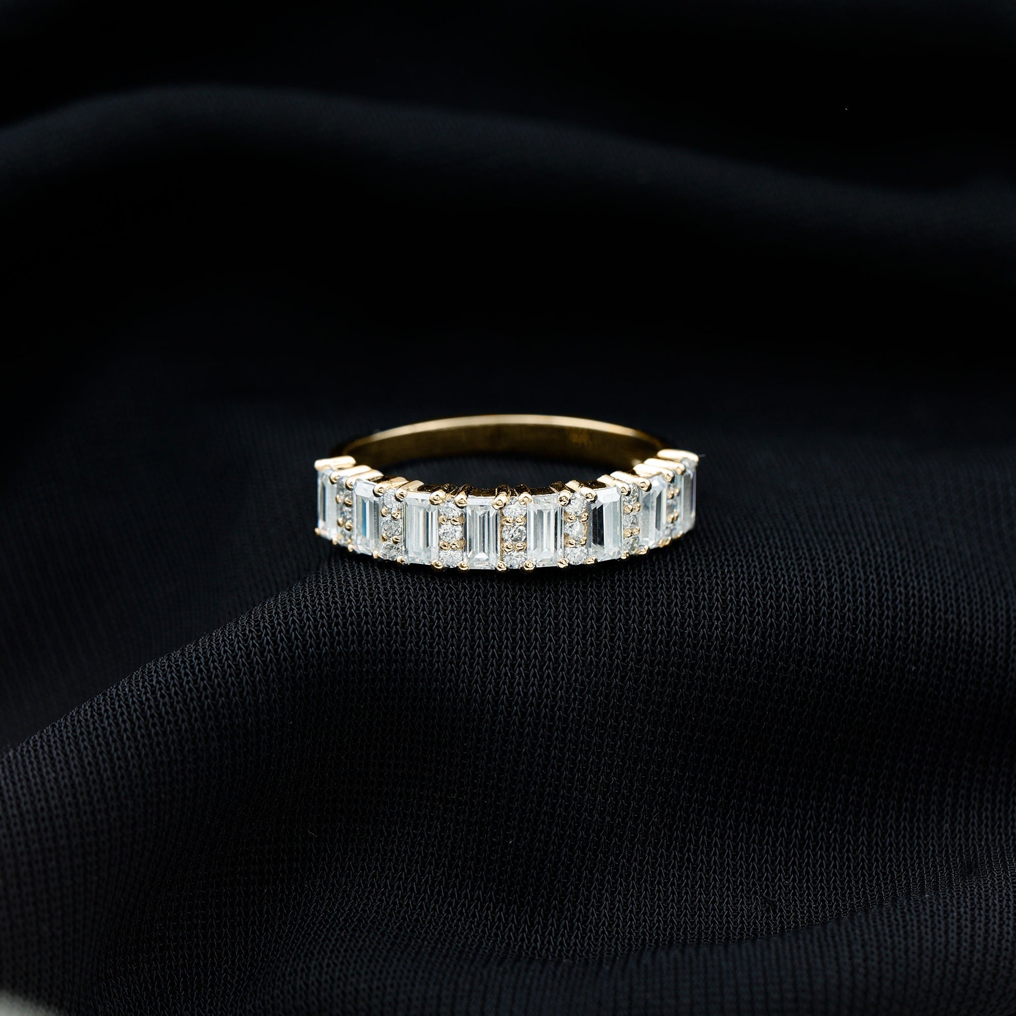 Certified Moissanite Wedding Anniversary Band Ring