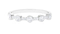 Natural Diamond Half Eternity Ring in Bezel Setting