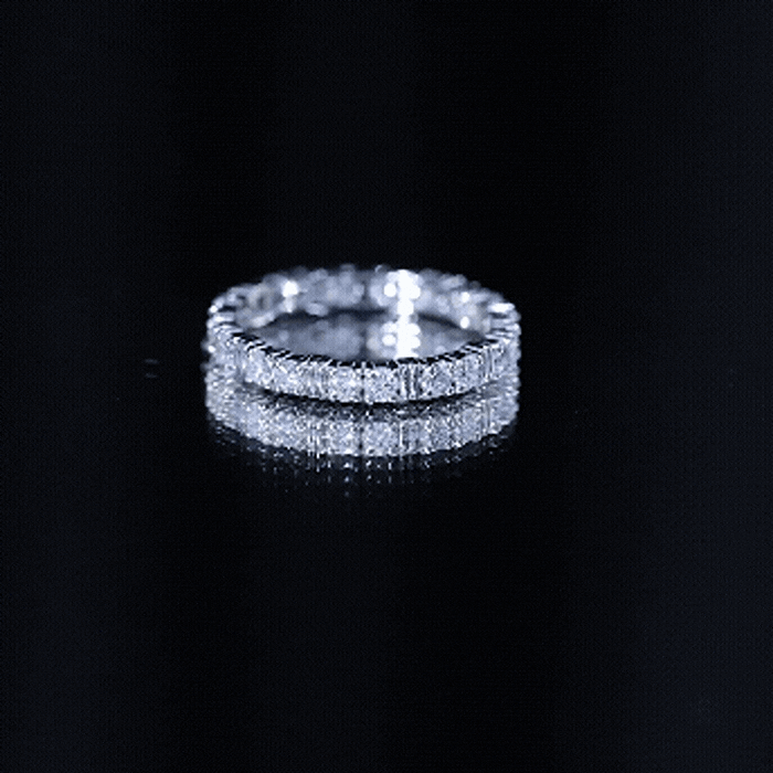 Certified Moissanite Full Eternity Band Ring For Her