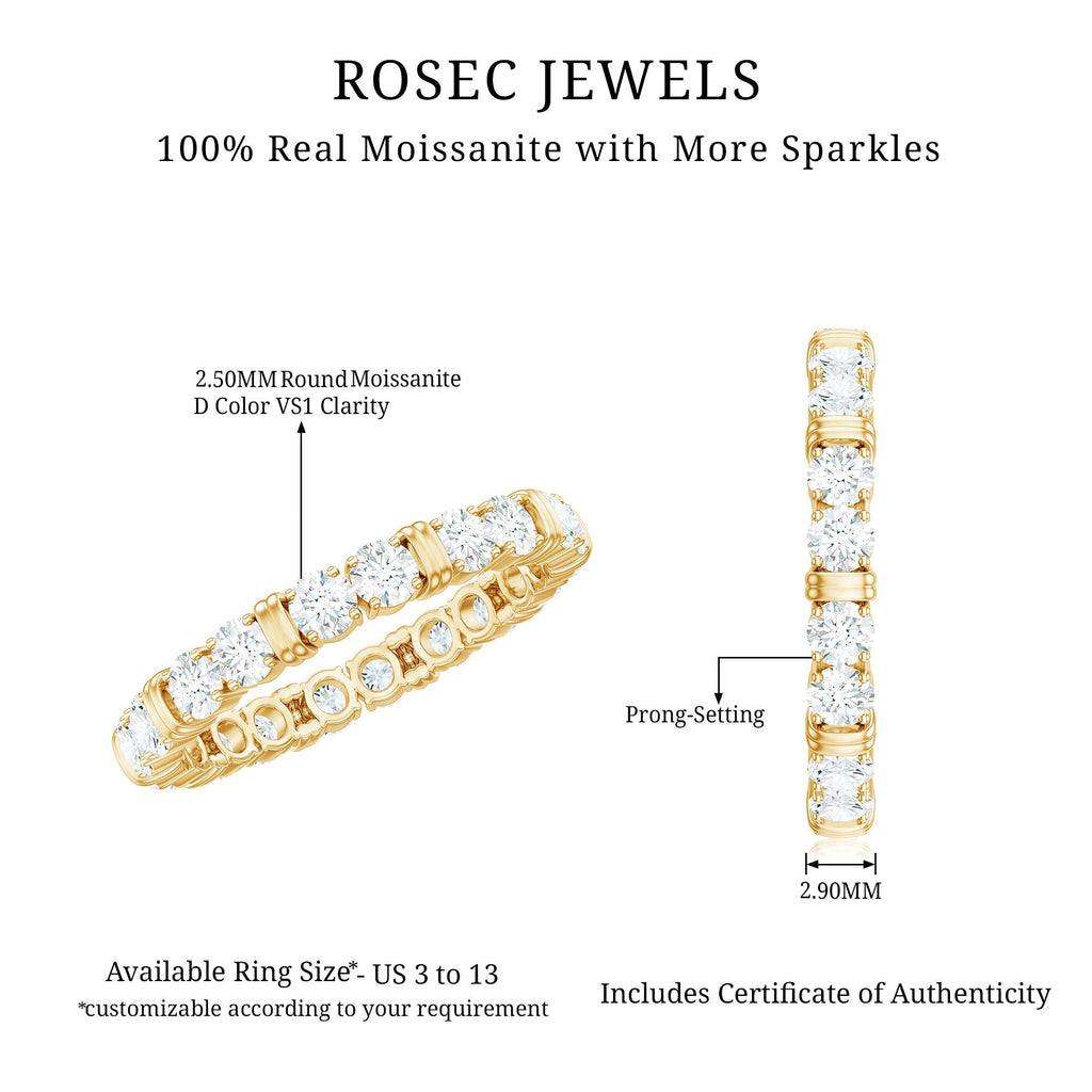 Certified Moissanite Full Eternity Band Ring For Her