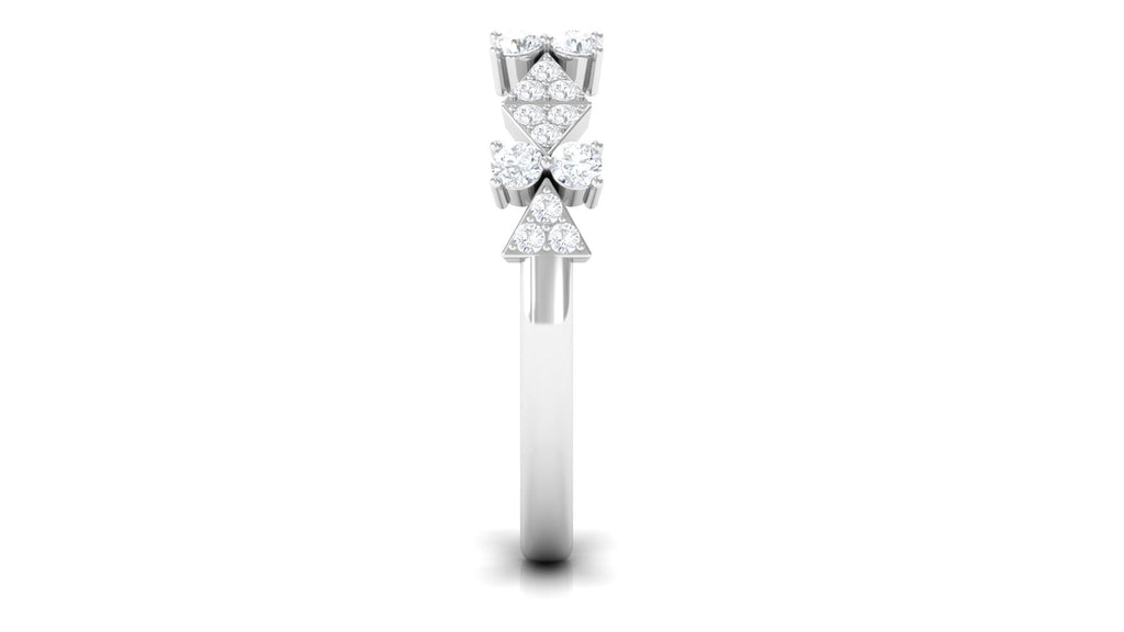 Art Deco Inspired Diamond Half Eternity Ring for Women