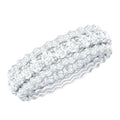 Certified Round Cut Moissanite Eternity Ring For Wedding