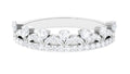 Natural Diamond Half Eternity Ring in Crown Style