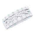 Infinity Style Moissanite Half Eternity Band Ring