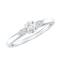 Certified Moissanite 3 Stone Promise Ring