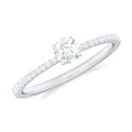 Natural Diamond Promise Ring with Side Stones