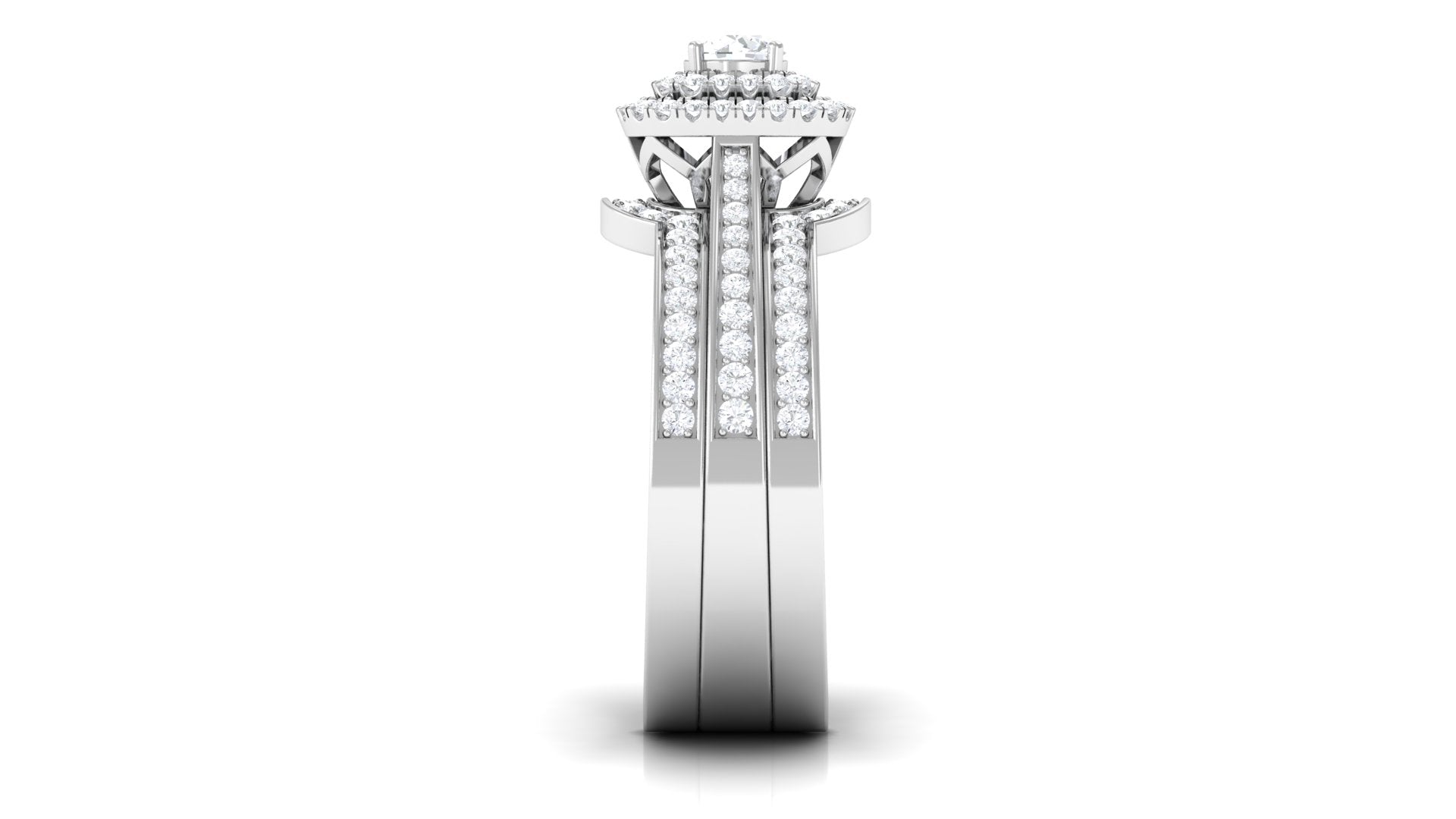 Zircon Statement Bridal Ring Set of 3