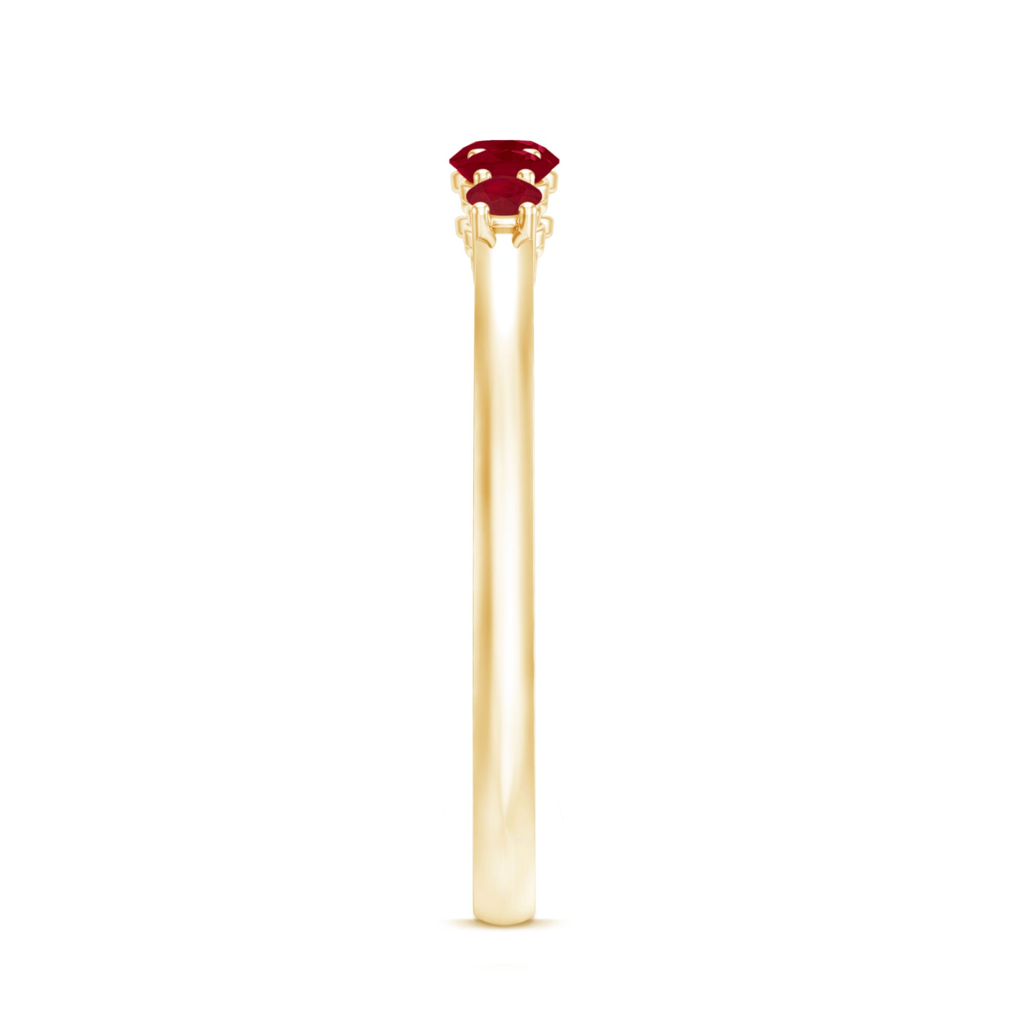 Classic Ruby 5 Stone Graduated Promise Ring