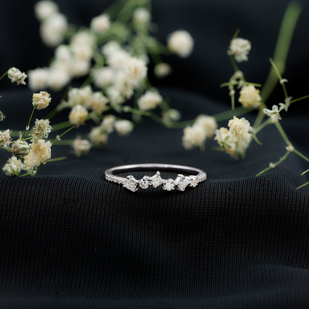 Certified Moissanite Promise Ring for Her