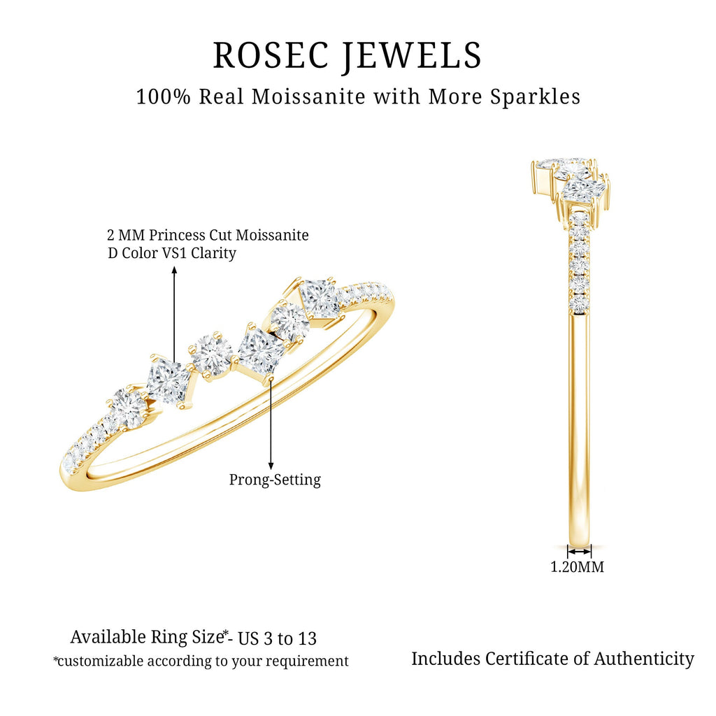 Certified Moissanite Promise Ring for Her