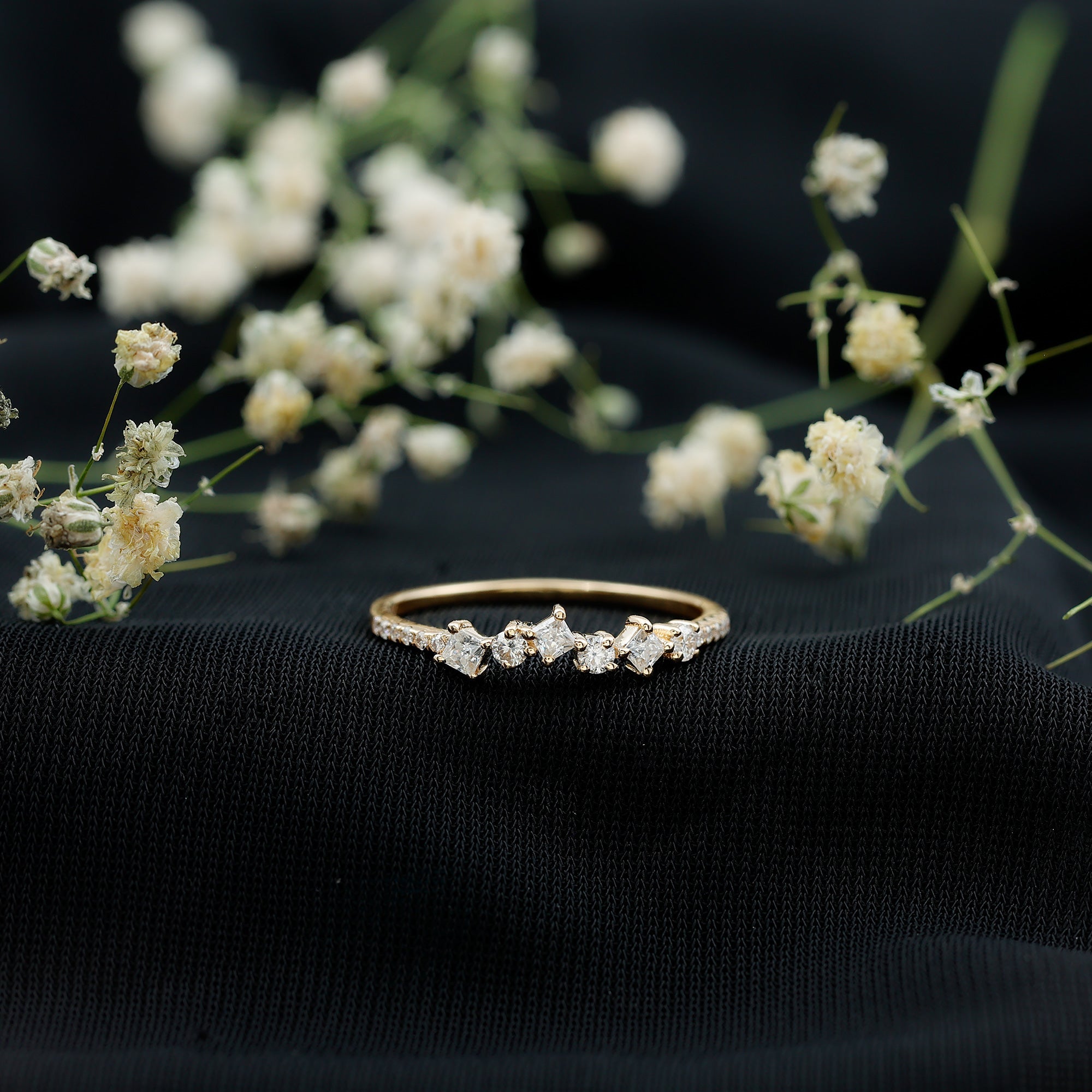 Certified Moissanite Promise Ring for Her