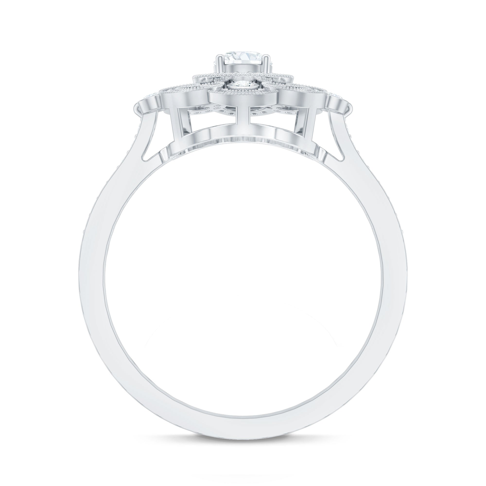 Vintage Looking Diamond Engagement Ring for Women