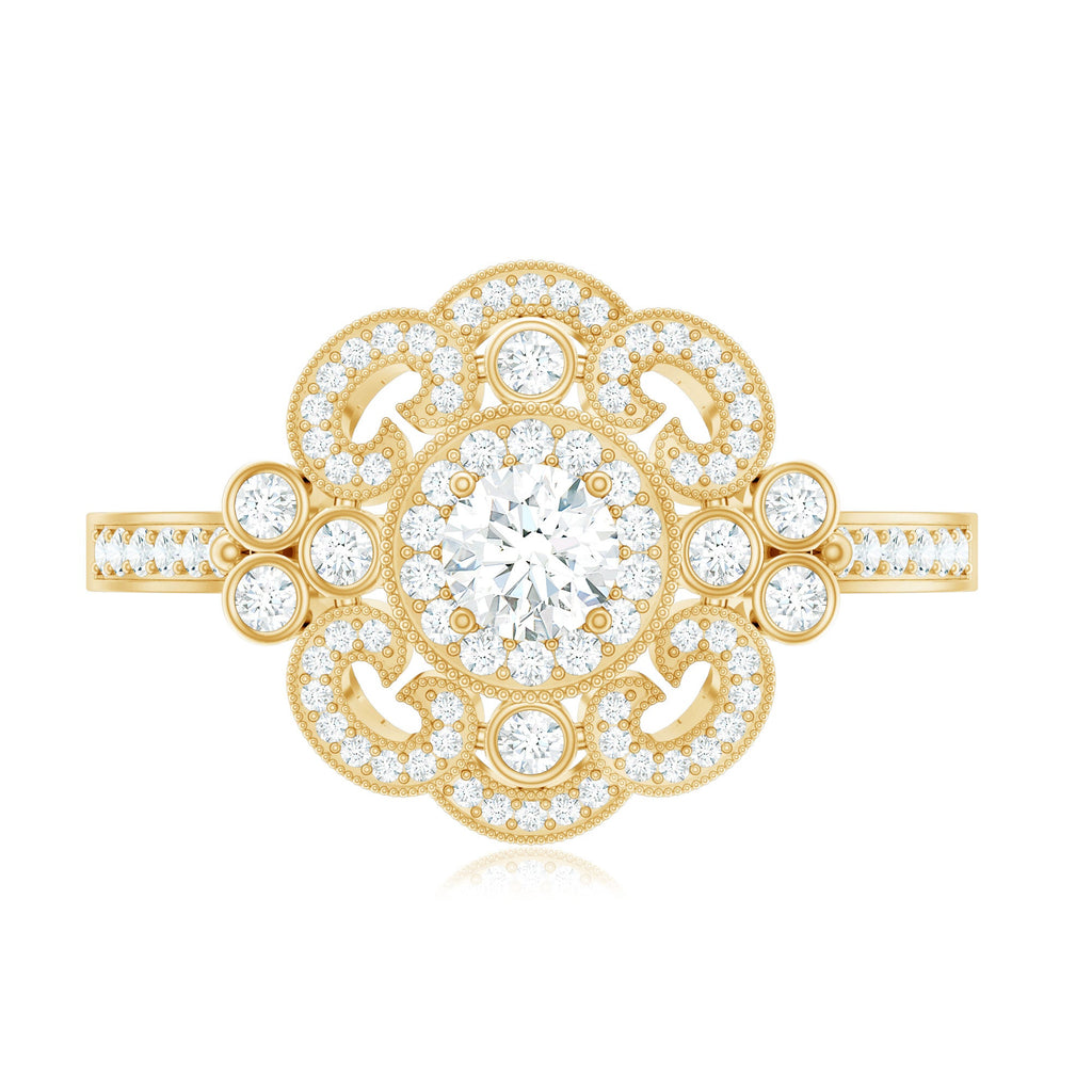 Vintage Looking Diamond Engagement Ring for Women