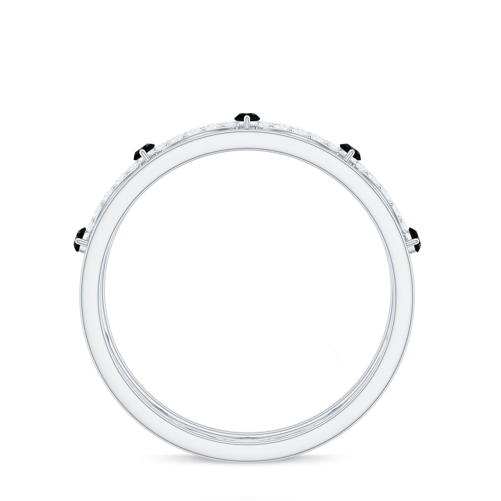 1/2 Diamond Infinity Band with Created Black Diamond