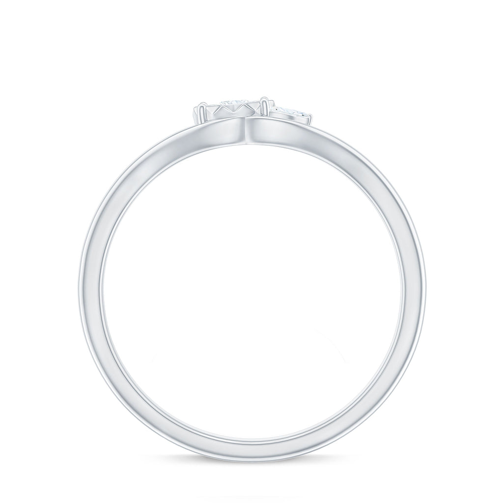 Certified Real Diamond Curved Promise Ring