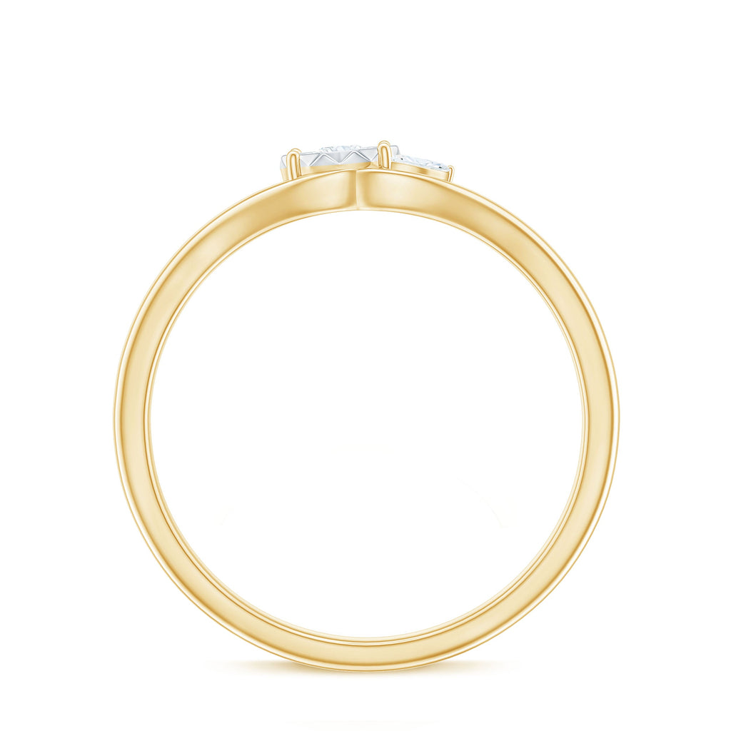 Certified Real Diamond Curved Promise Ring