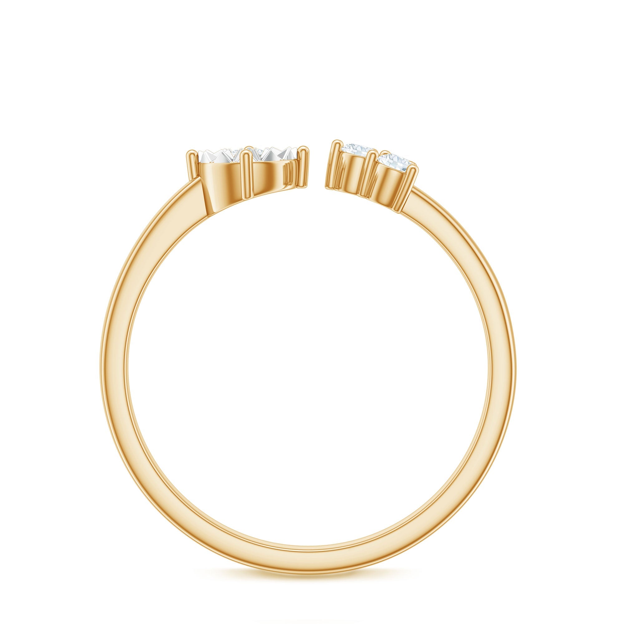 Certified Natural Diamond Cuff Ring for Women