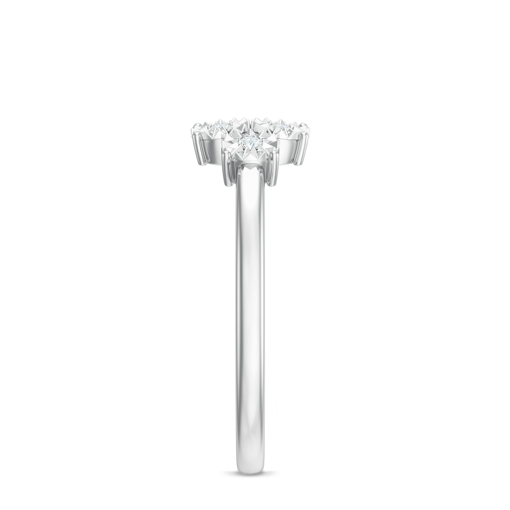 Natural Diamond Cluster Promise Ring for Women