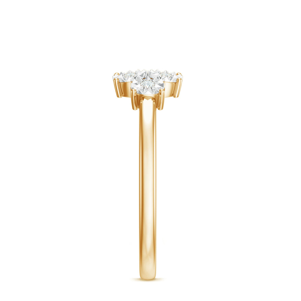 Natural Diamond Cluster Promise Ring for Women