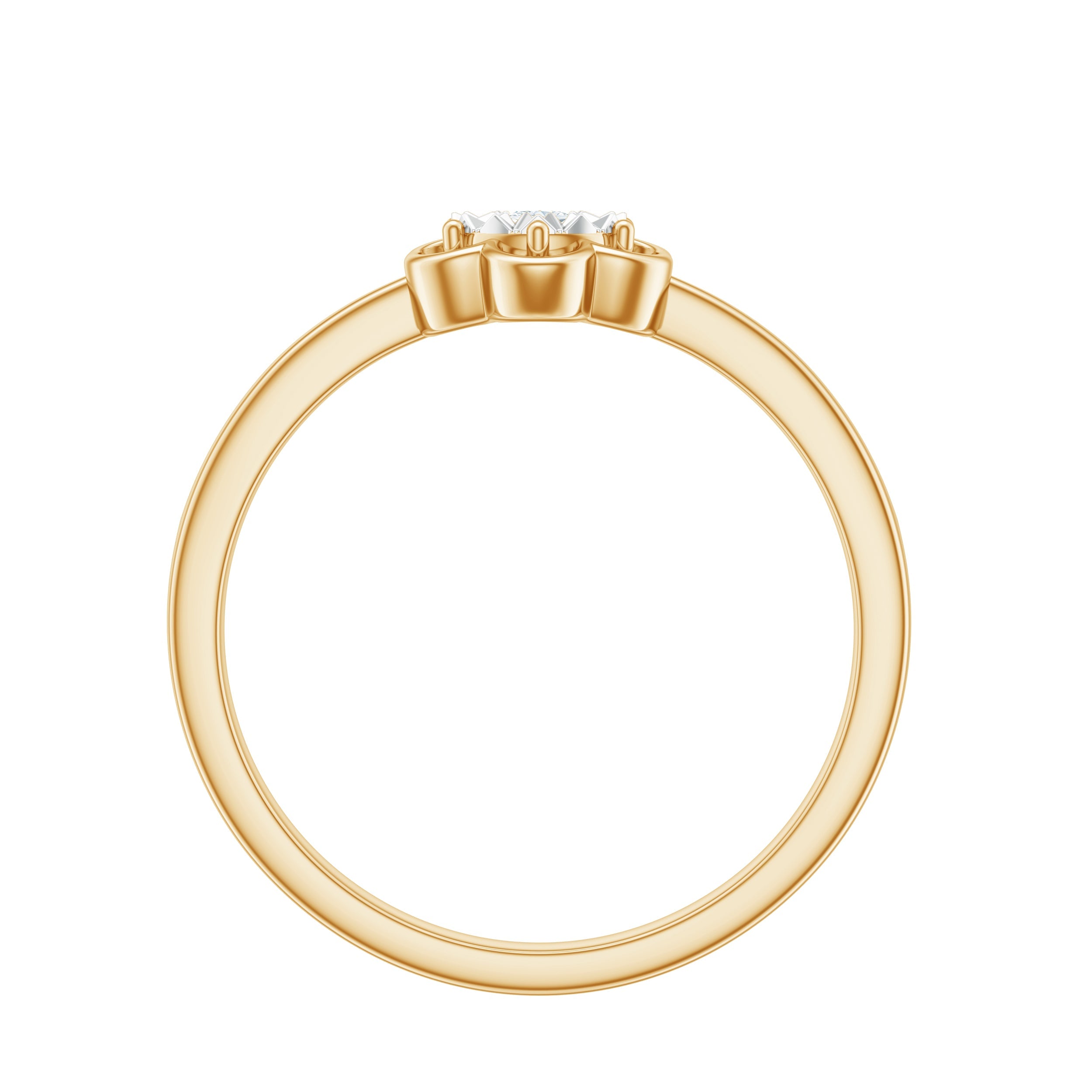 Miracle Plate Real Diamond Flower Promise Ring