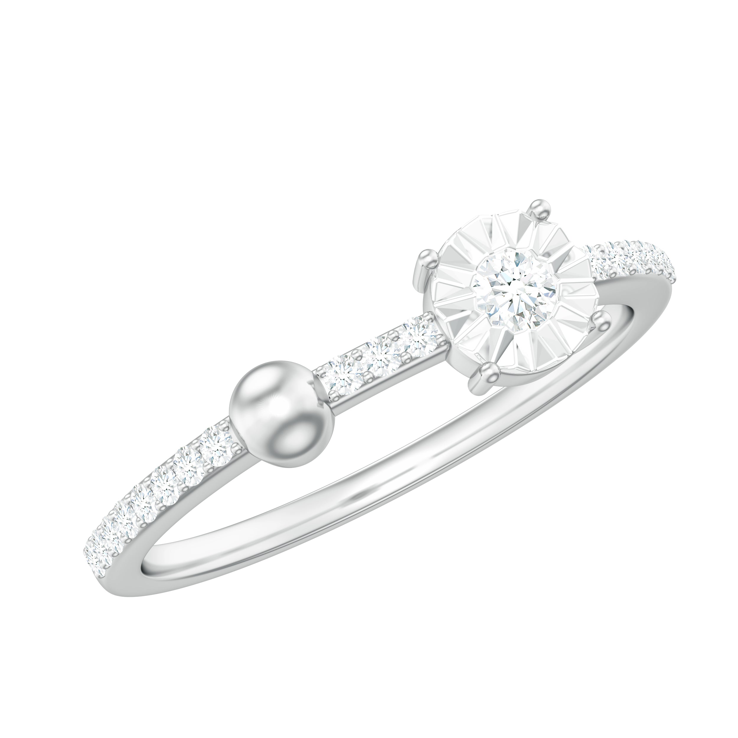 Certified Real Diamond Promise Ring for Valentines